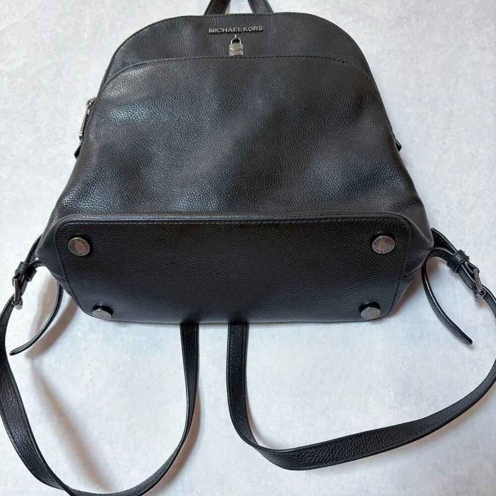Michael Kors Adele Leather Backpack Bag Black